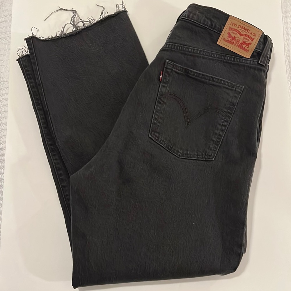 Levi’s black ribcage straight jeans